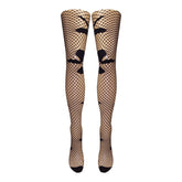 Fishnet Rose Tights